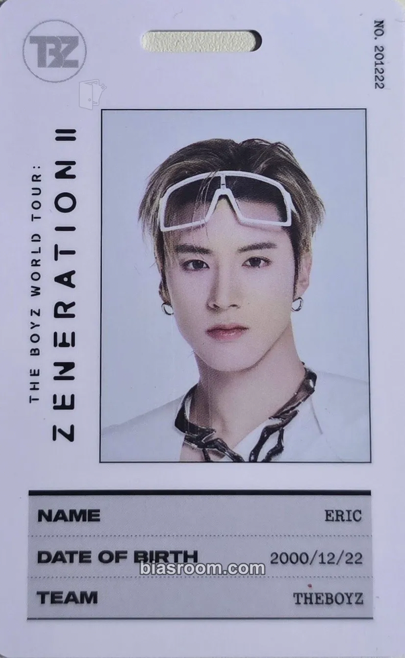 Eric WORLD TOUR: Zeneration 2 Photocard - THE BOYZ - THE BOYZ K-pop photocard