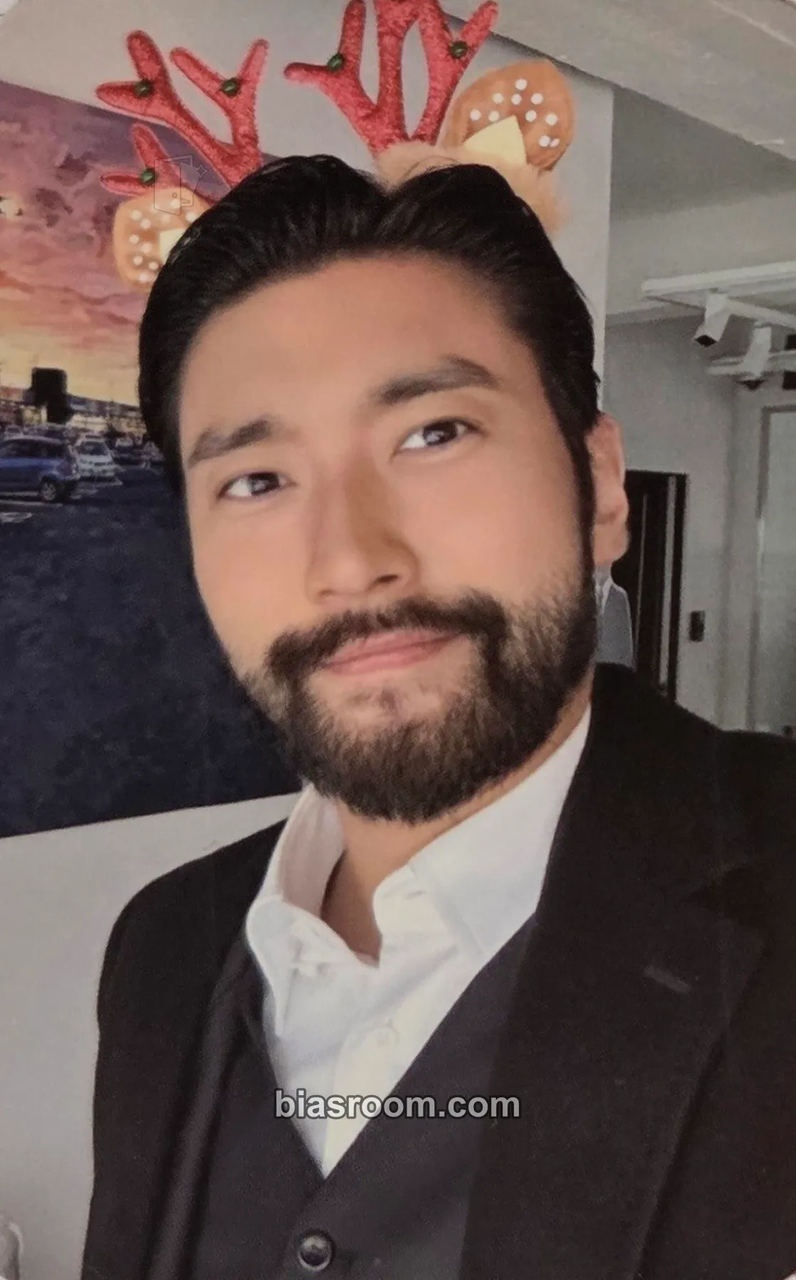 Siwon 2023 Pink Christmas Photocard - SUPER JUNIOR - SUPER JUNIOR K-pop photocard