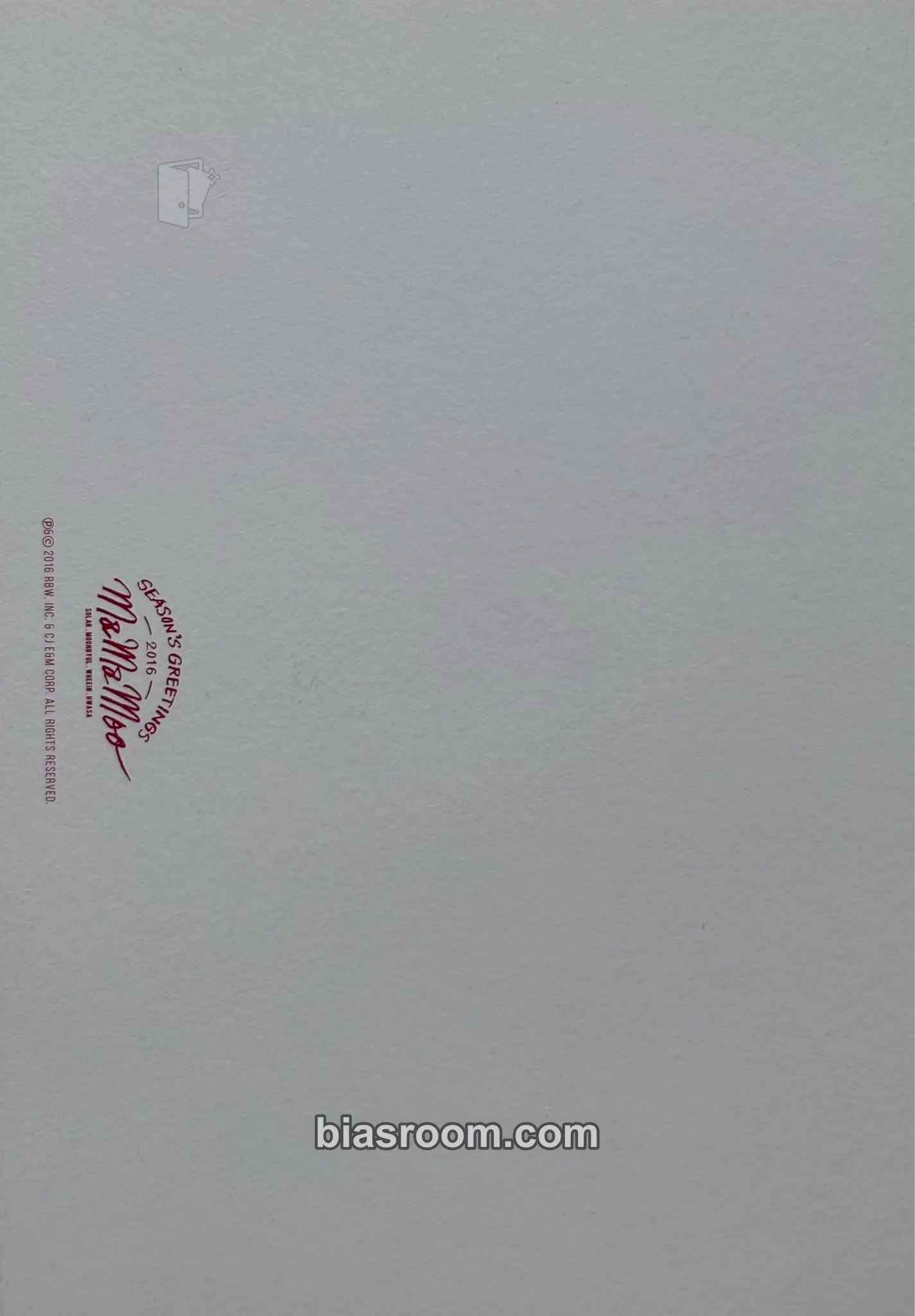 Mamamoo ママム　シーグリ　2016 2016 Season's Greetings Photocard - MAMAMOO | Bias Room