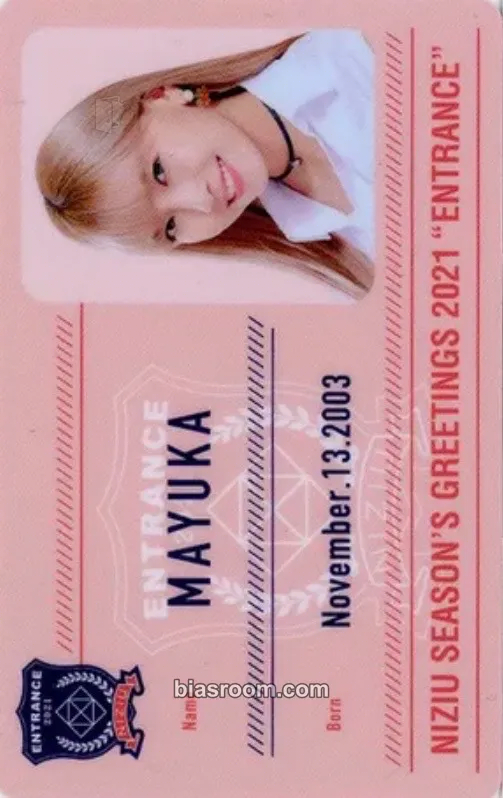 Mayuka 2021 NiziU SEASON'S GREETINGS “Entrance” Photocard - NiziU - NiziU K-pop photocard