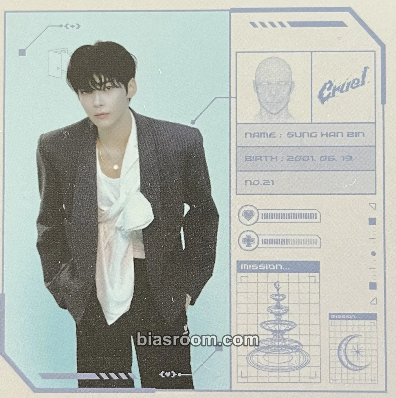 Hanbin Blue Paradise Photocard - ZEROBASEONE - ZEROBASEONE K-pop photocard