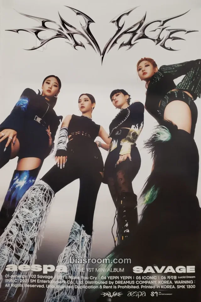 aespa - Savage Album hallucination quest version album inclusion poster