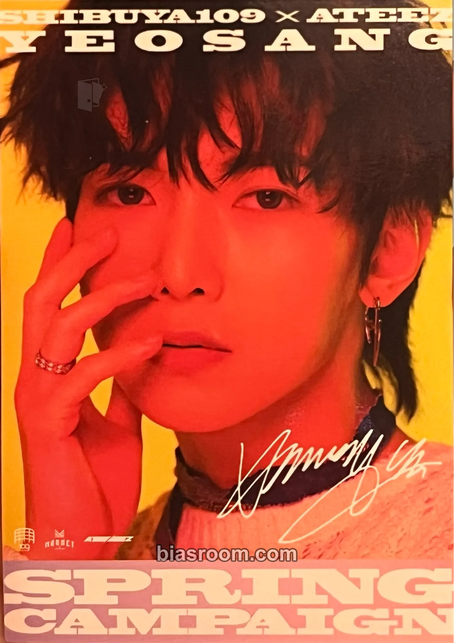 Yeosang SHIBUYA109 × ATEEZ (Spring Campaign/Not Okay Pop-Up) Photocard - ATEEZ - ATEEZ K-pop photocard