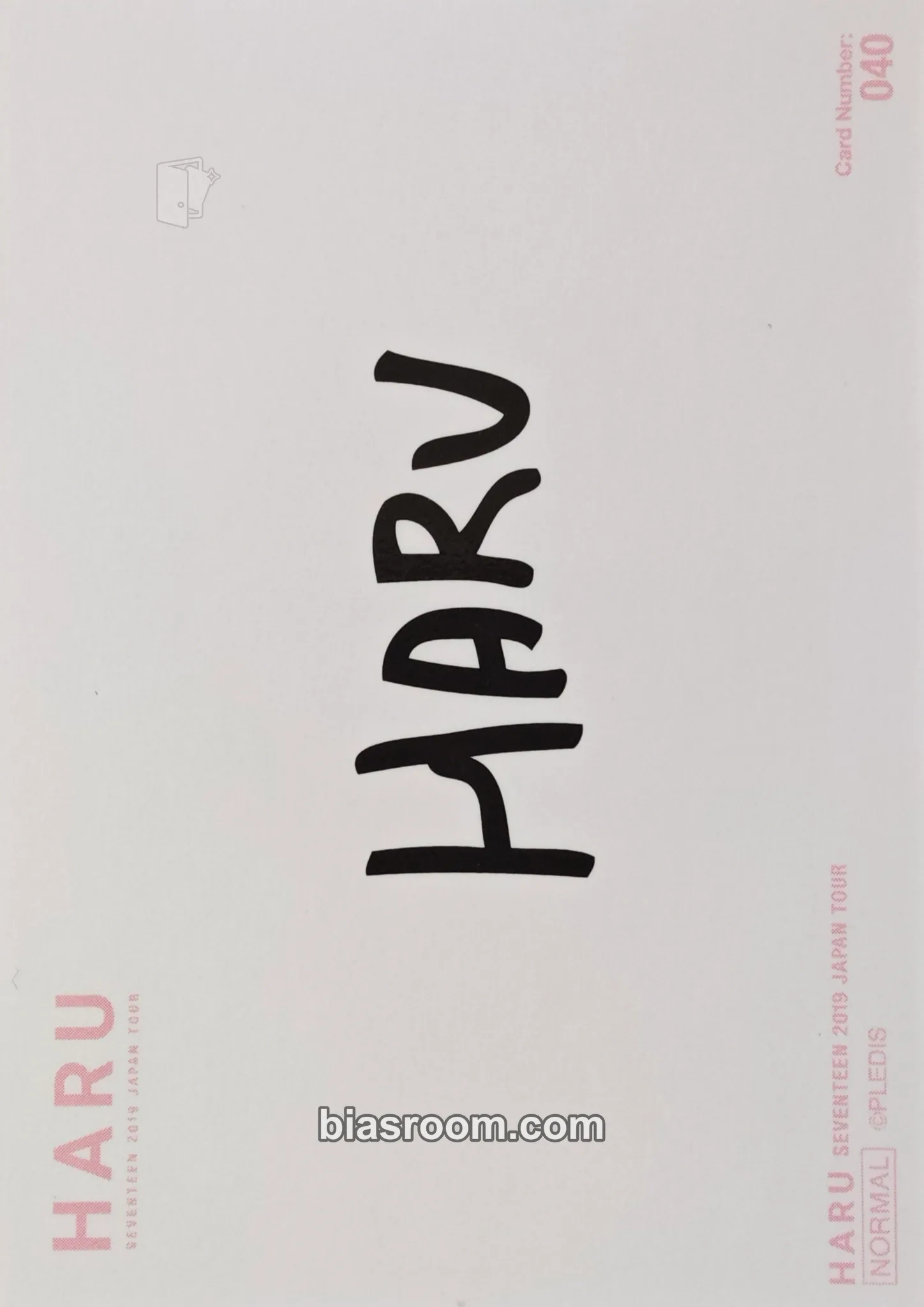 Wonwoo [HARU] TOUR Photocard - SEVENTEEN | Bias Room