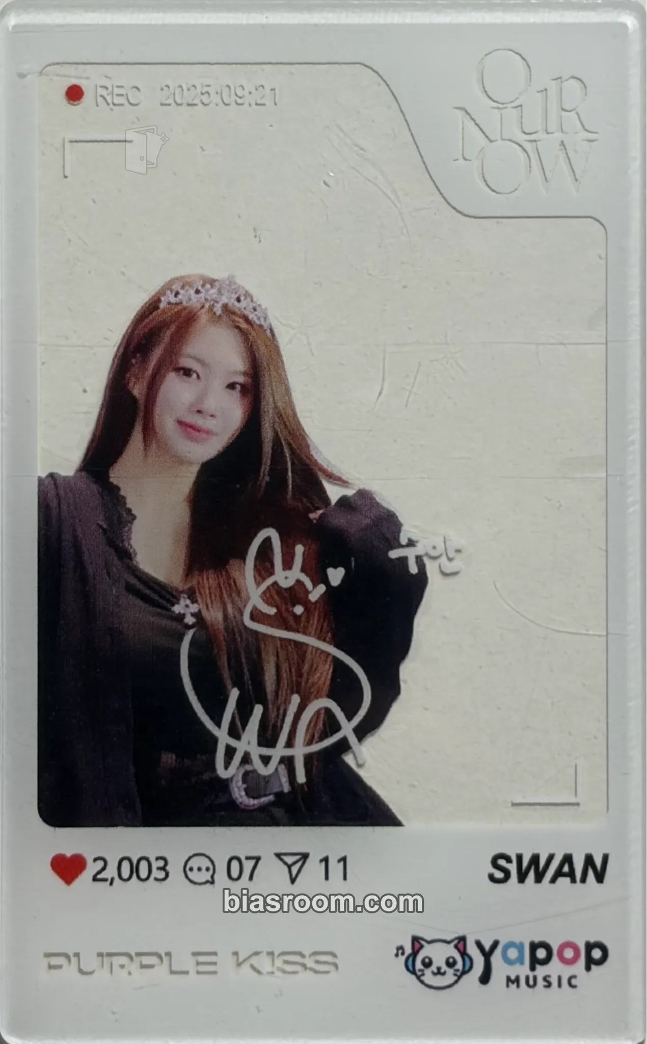 Swan OUR NOW Photocard - PURPLE KISS - PURPLE KISS K-pop photocard