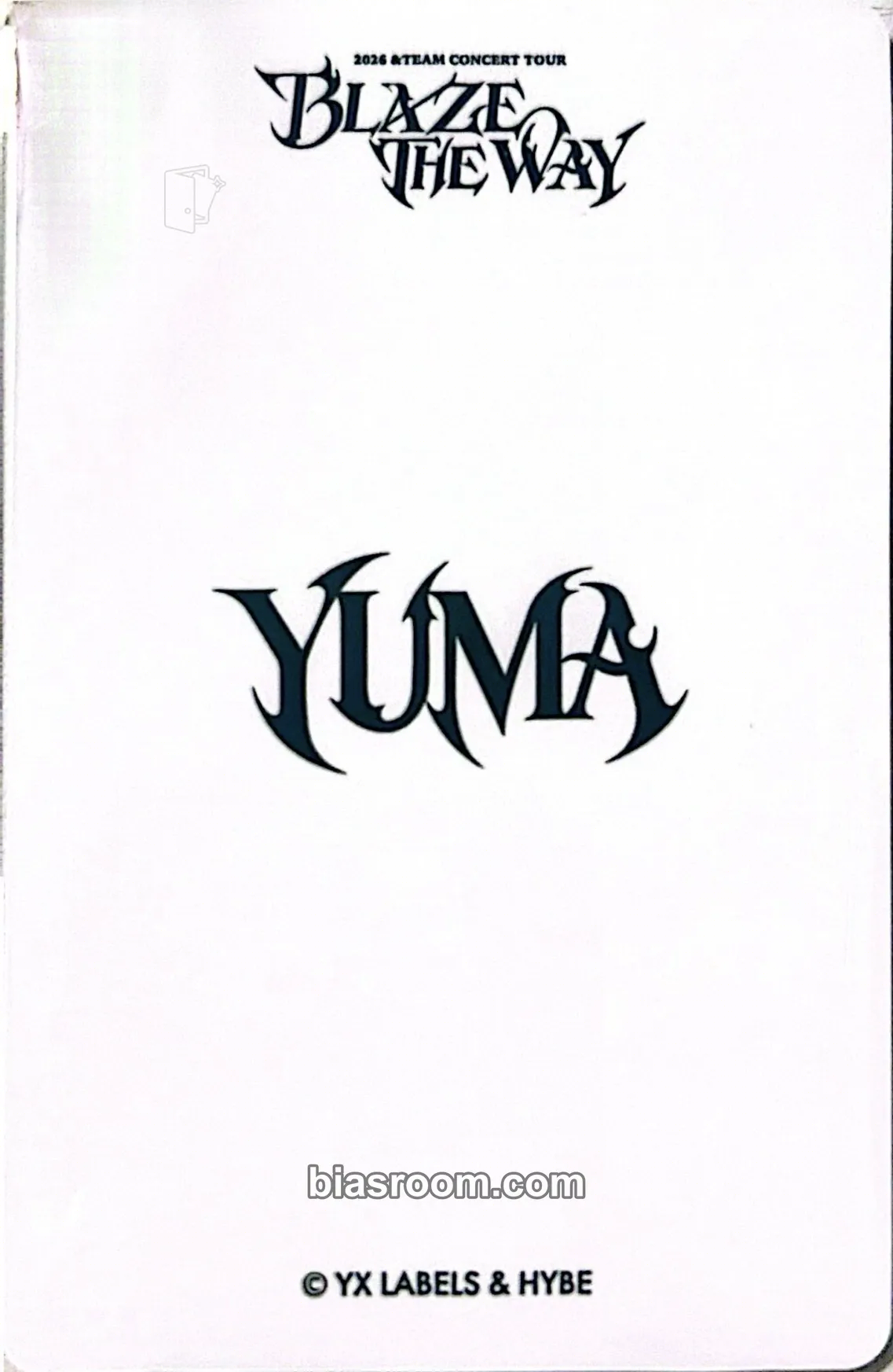 &TEAM BLAZE THE WAY インスタントフォト サイン入り YUMA Yuma 2026 &TEAM CONCERT TOUR 'BLAZE THE WAY' Photocard - &TEAM