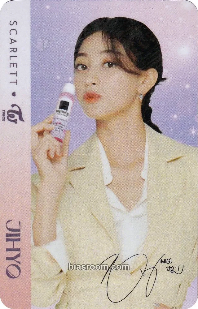 Jihyo TWICE x Scarlett Photocard - TWICE - TWICE K-pop photocard