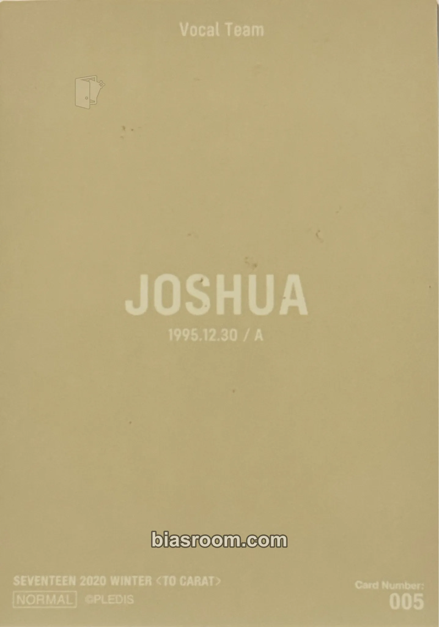 Joshua 2020 Winter Goods Merchandise Photocard - SEVENTEEN | Bias Room