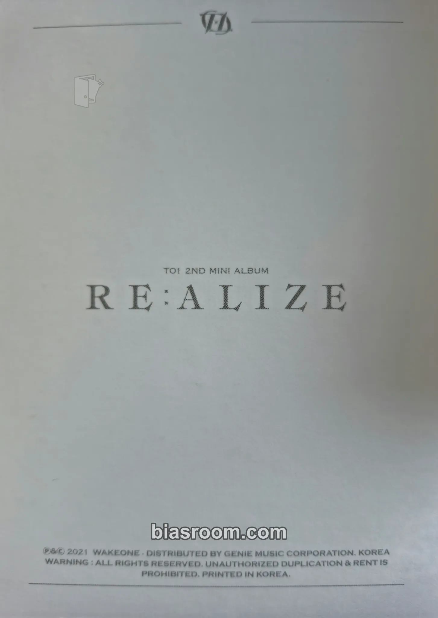 RE:ALIZE Photocard - TO1 | Bias Room