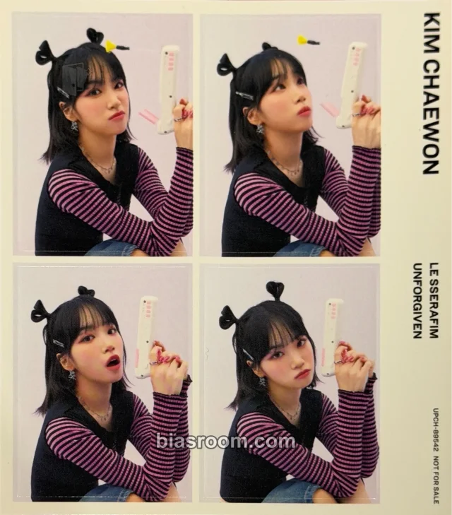 LE SSERAFIM - Kim Chaewon - UNFORGIVEN (Japanese Ver) Album album inclusion solo jacket version sticker sheet