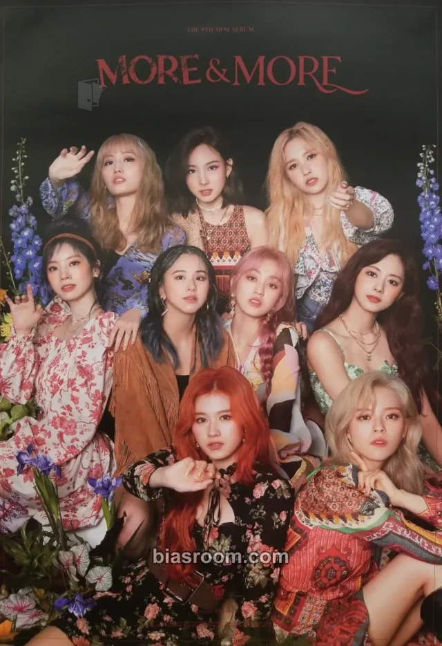 TWICE - MORE & MORE Album poster A version pob (pre-order benefit) album inclusion