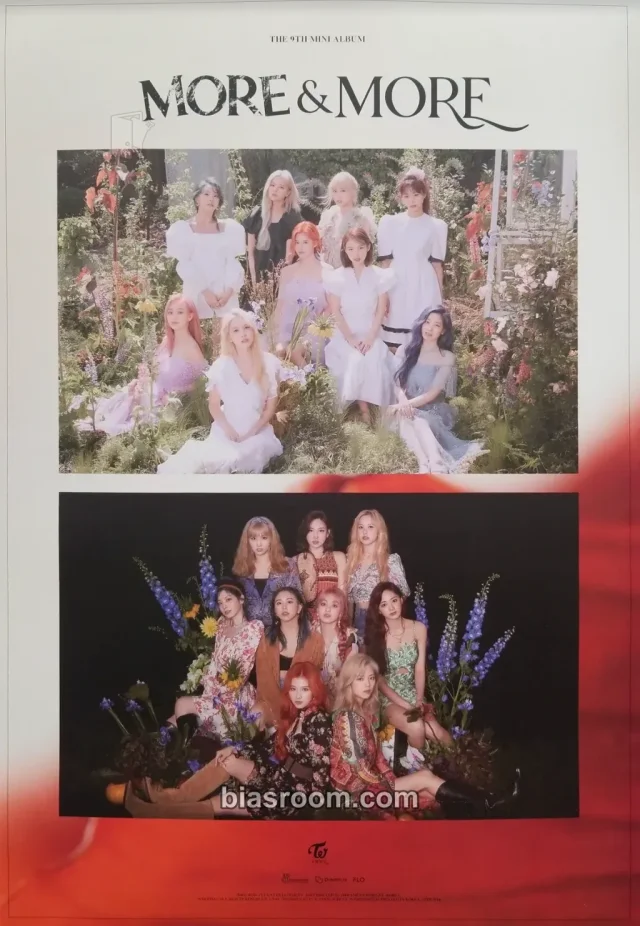 TWICE - MORE & MORE Album poster B version album inclusion pob (pre-order benefit)