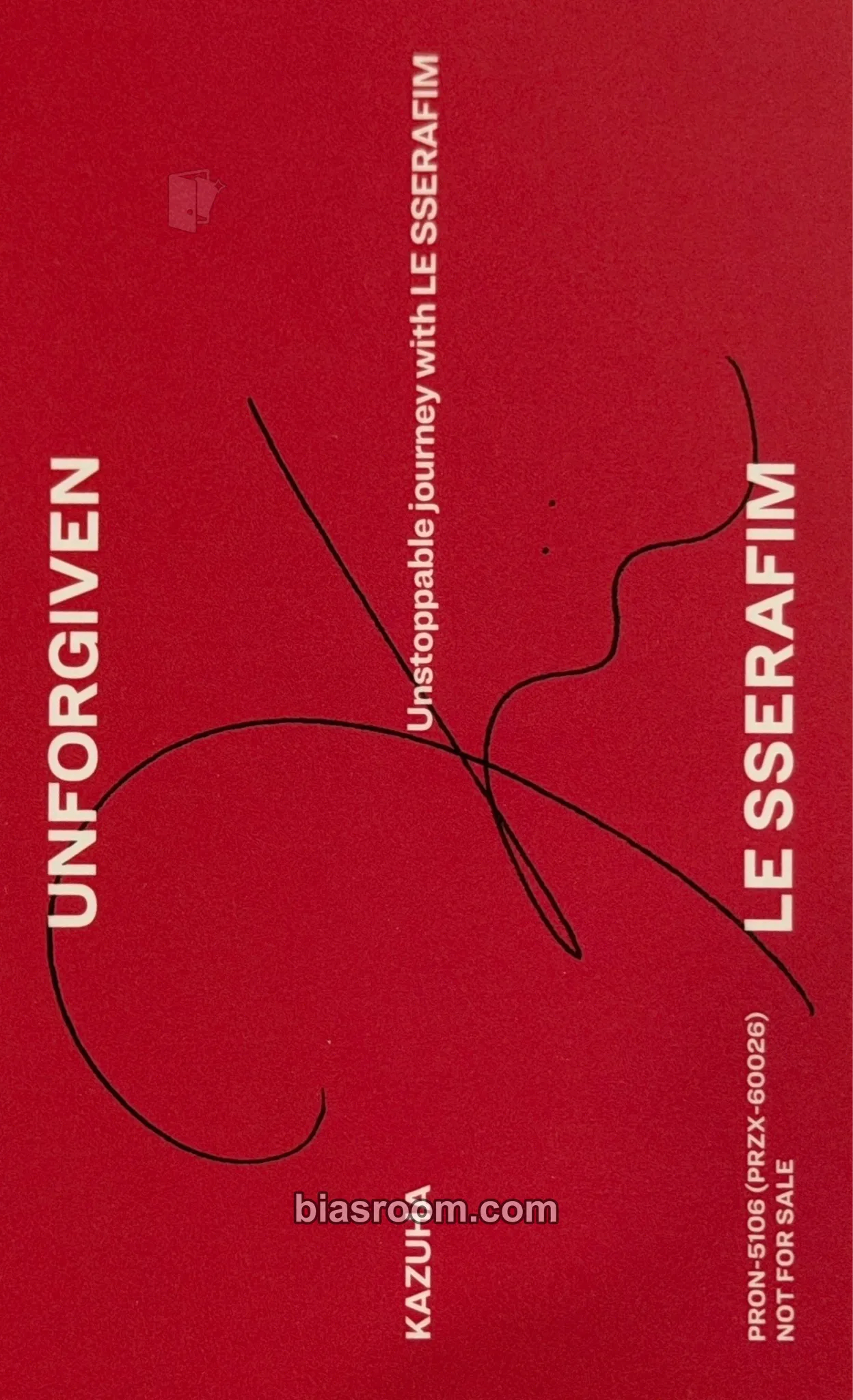 Kazuha UNFORGIVEN (Japanese Ver) Photocard - LE SSERAFIM - LE SSERAFIM K-pop photocard
