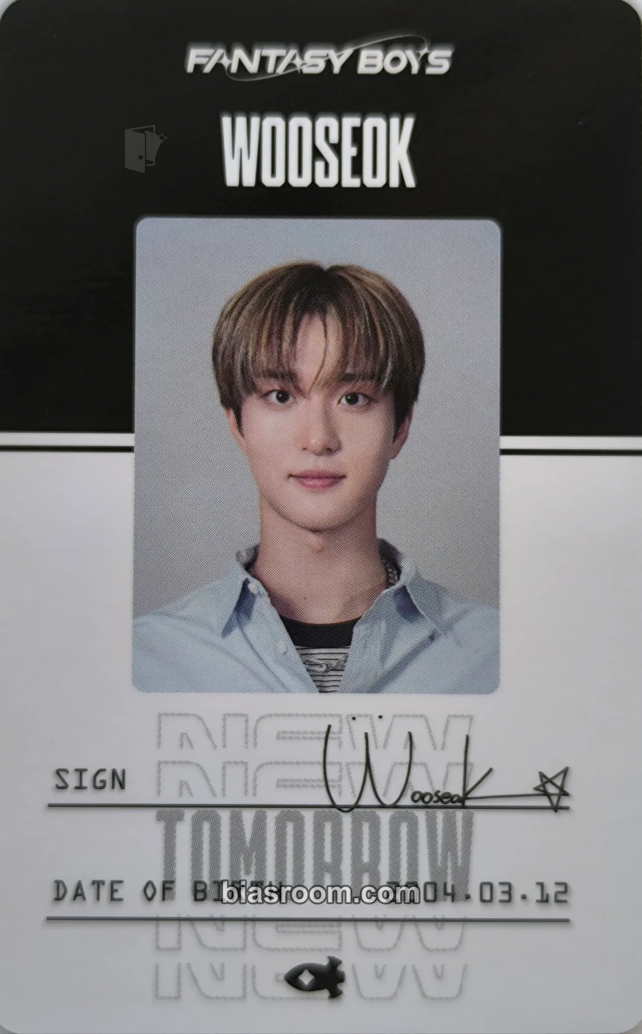 Kim Wooseok Fantasy Boys Tokyo Fan Concert Photocard - FANTASY BOYS - FANTASY BOYS K-pop photocard
