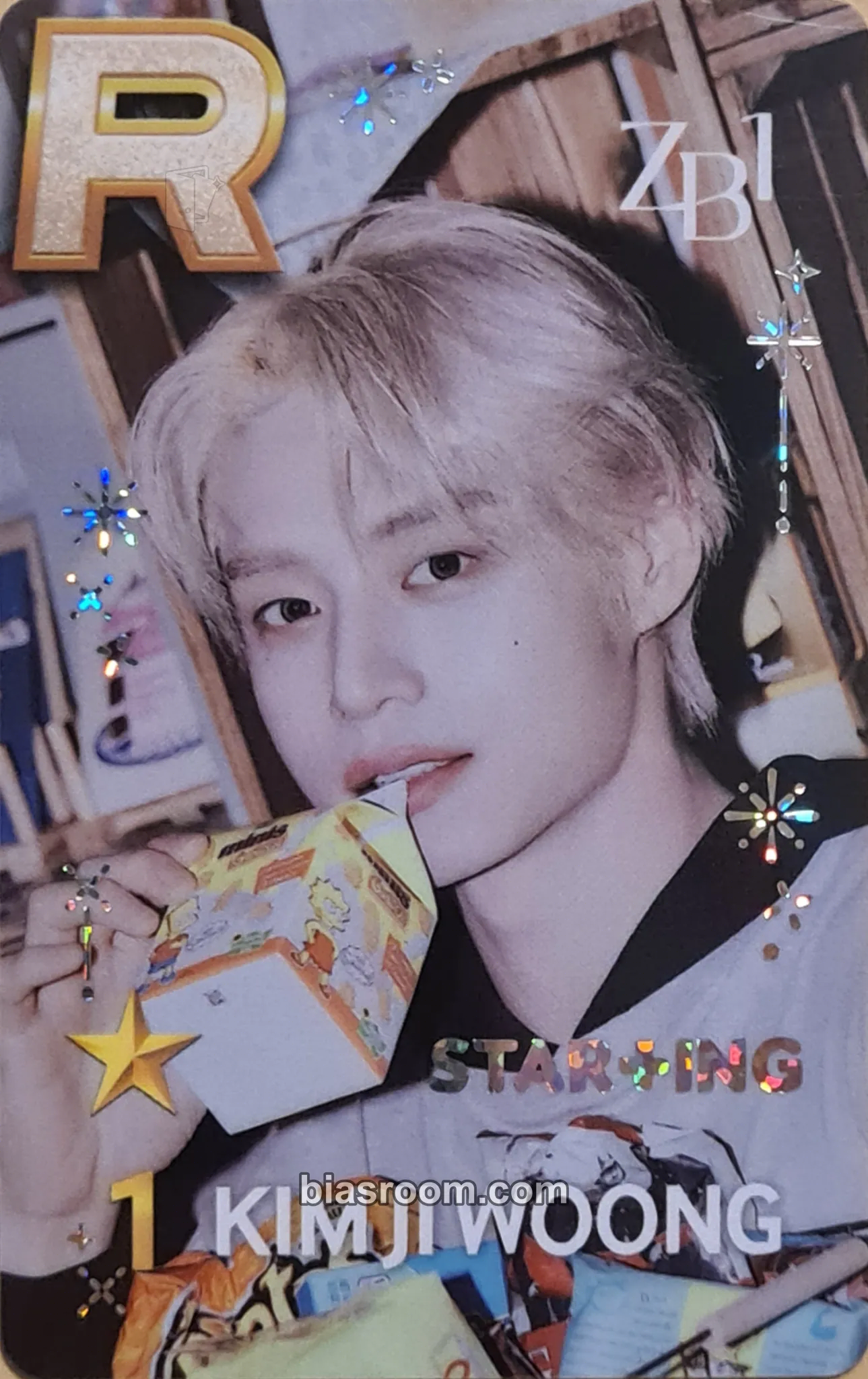 Jiwoong Superstar Wakeone Photocard - ZEROBASEONE - ZEROBASEONE K-pop photocard