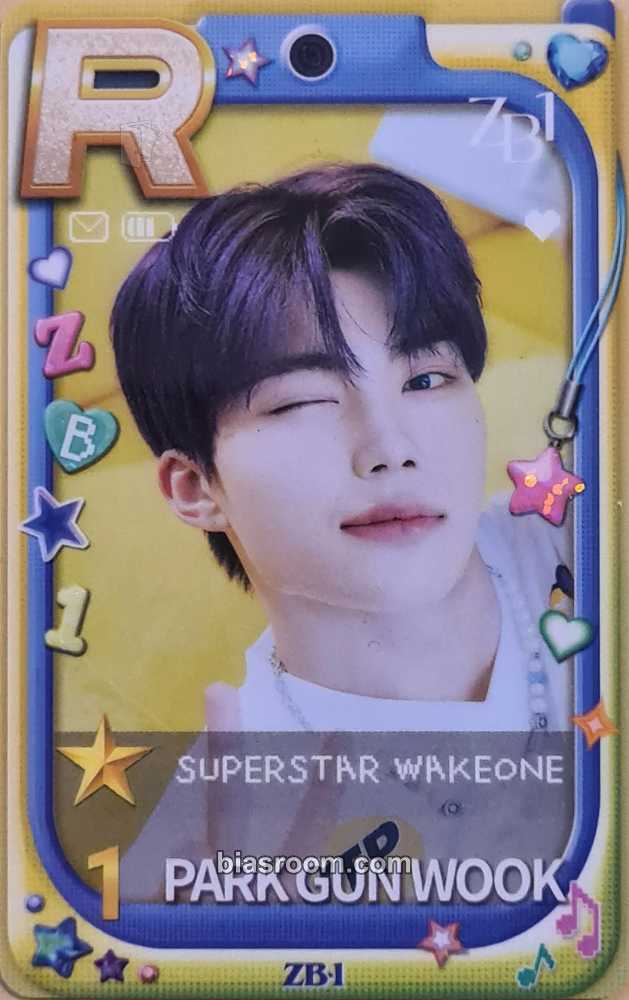 Gunwook Superstar Wakeone Photocard - ZEROBASEONE - ZEROBASEONE K-pop photocard