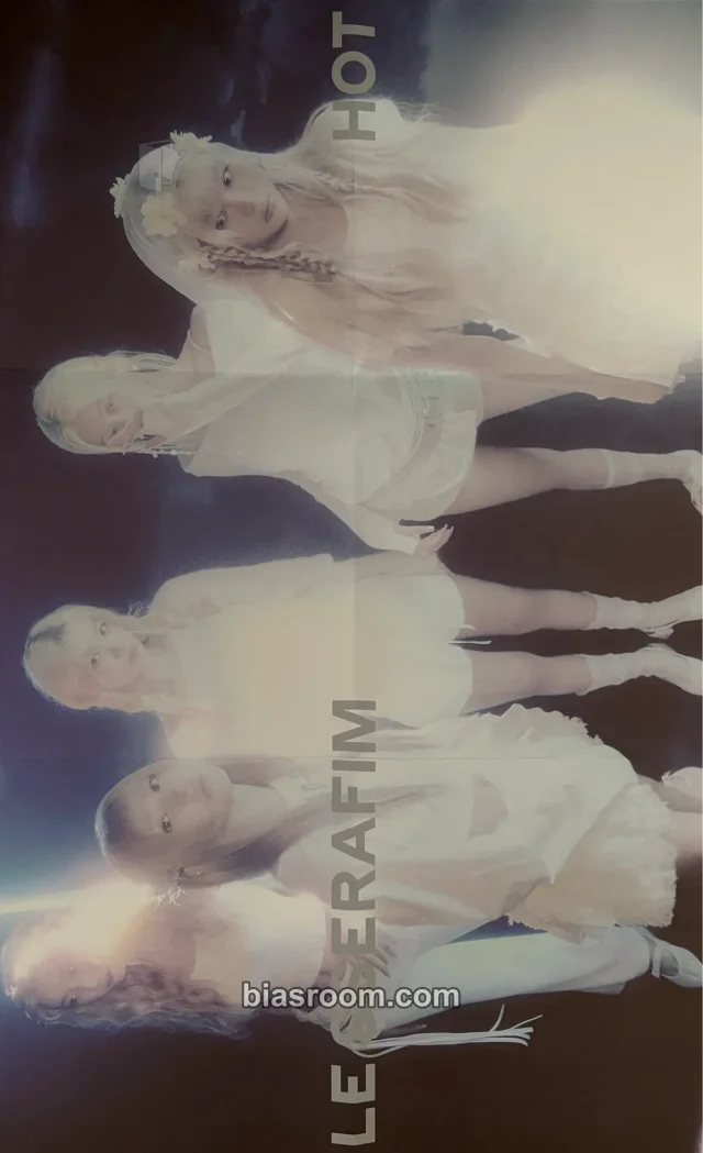 LE SSERAFIM - HOT Album album inclusion bleached aura version poster horizontal