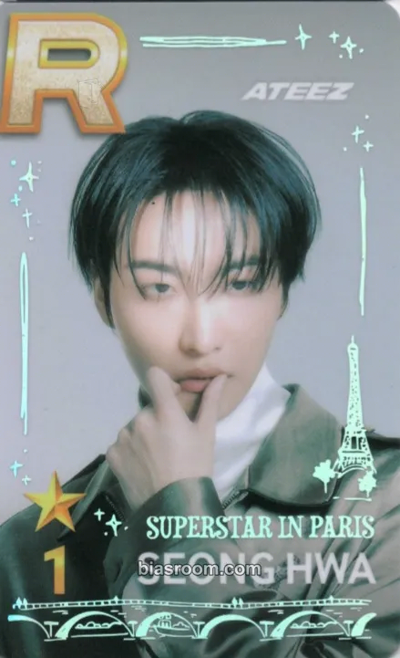 Seonghwa SUPERSTAR × ATEEZ Photocard - ATEEZ - ATEEZ K-pop photocard