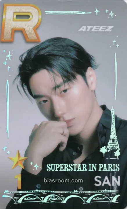 San SUPERSTAR × ATEEZ Photocard - ATEEZ - ATEEZ K-pop photocard
