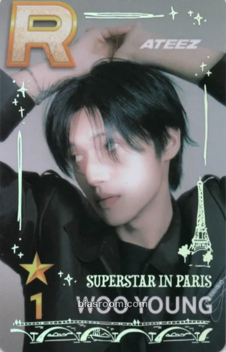 Wooyoung SUPERSTAR × ATEEZ Photocard - ATEEZ - ATEEZ K-pop photocard