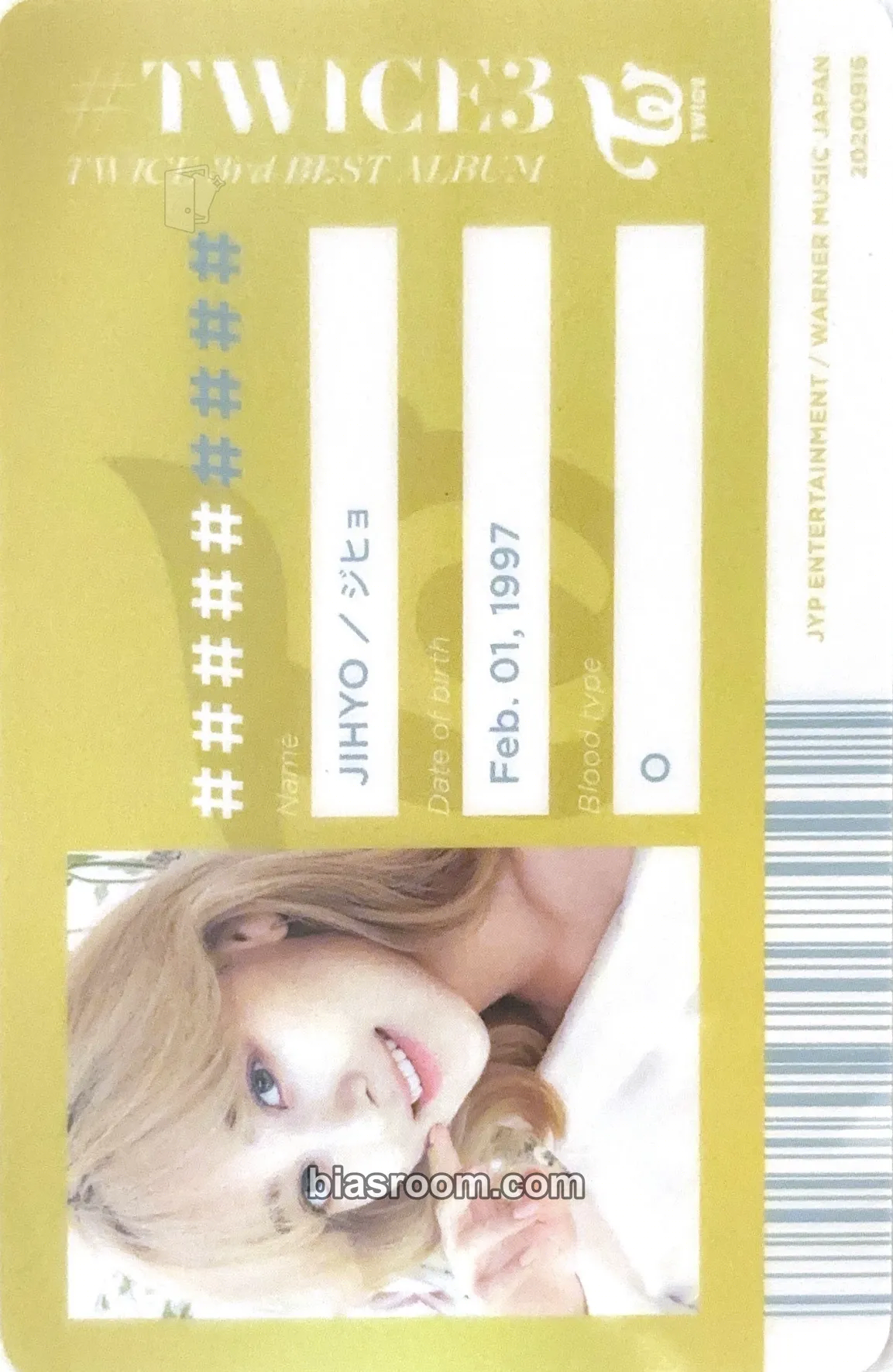 Jihyo #TWICE3 Photocard - TWICE - TWICE K-pop photocard