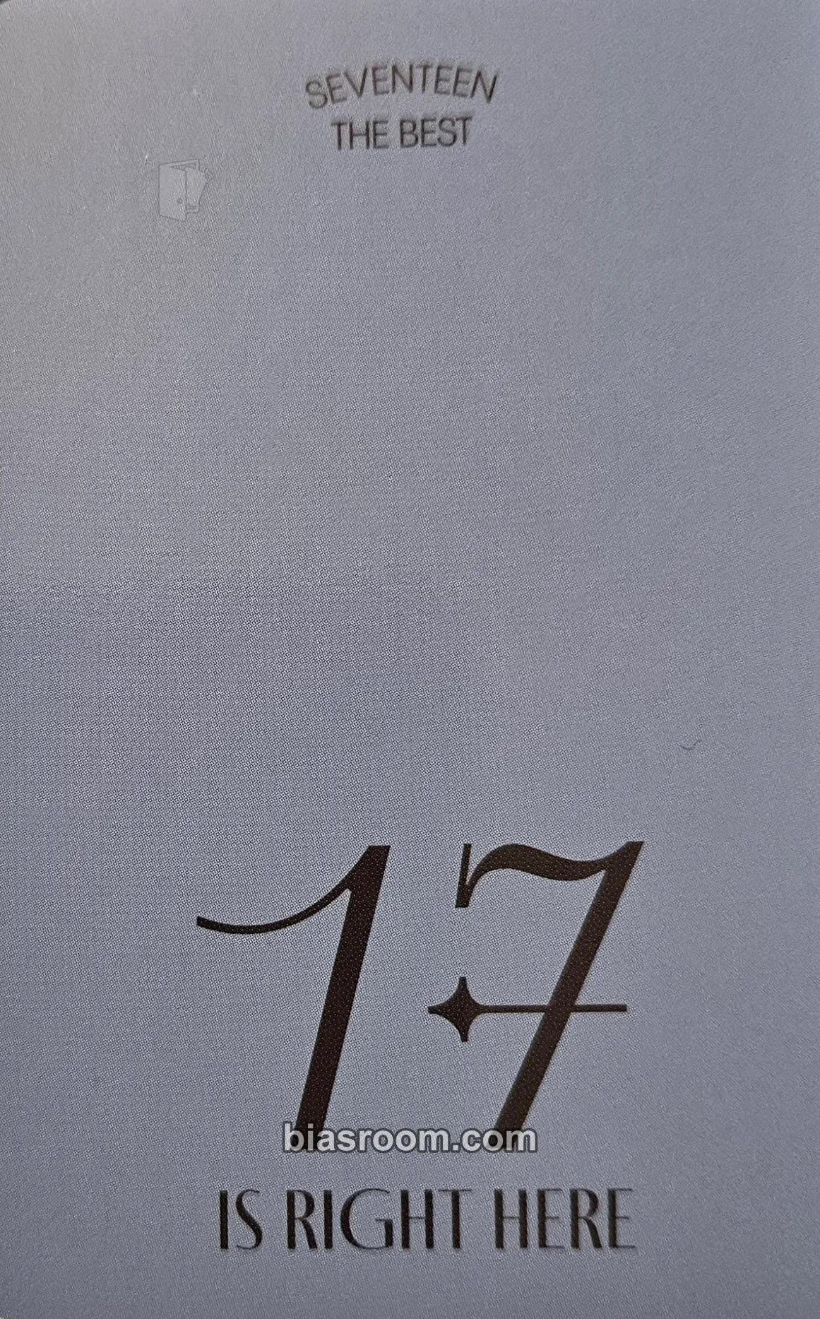Wonwoo 17 IS RIGHT HERE Photocard - SEVENTEEN | Bias Room