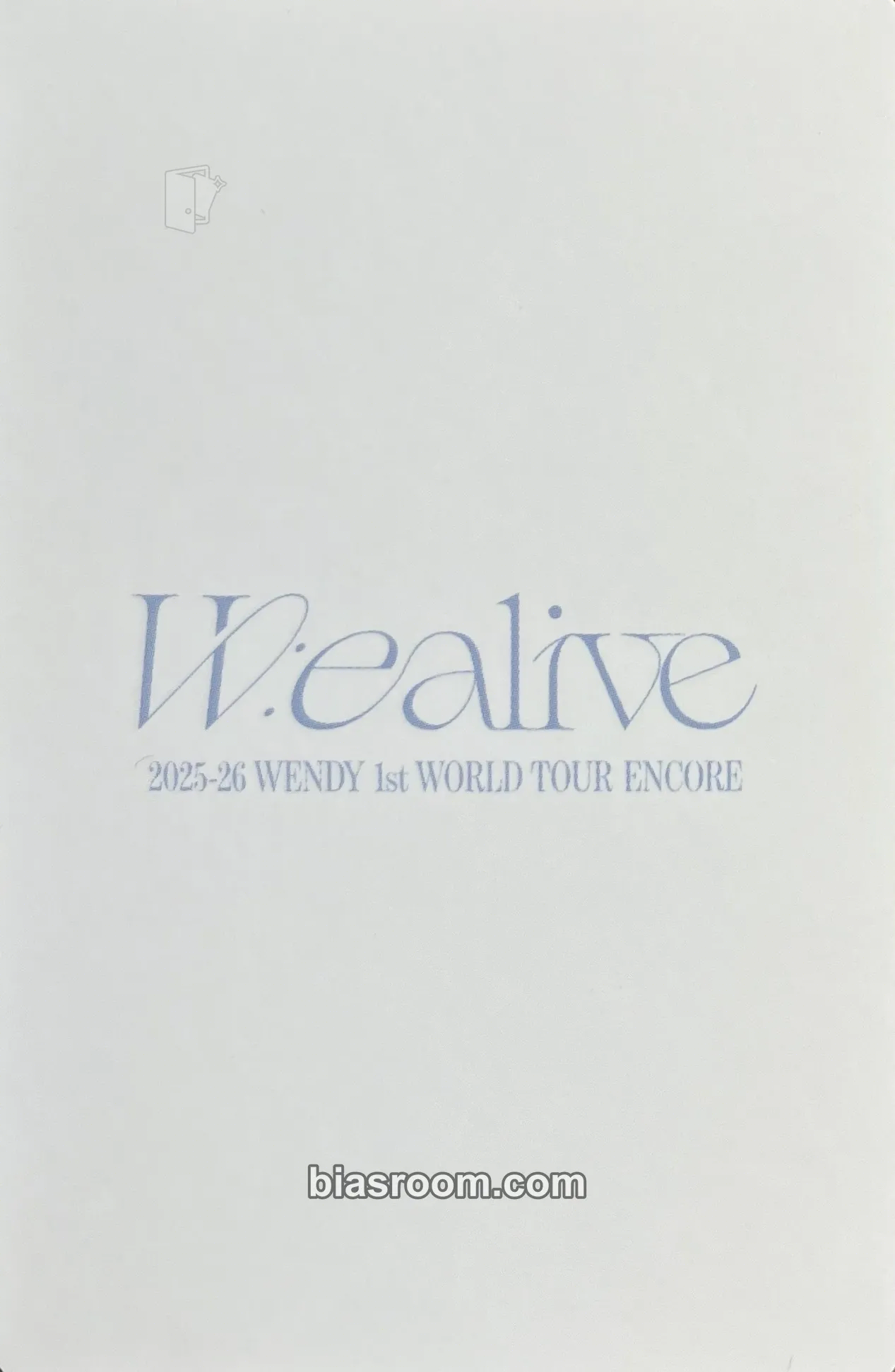 Wendy W:ealive 2025 Wendy 1st WORLD TOUR 小卡- Red Velvet | Bias Room