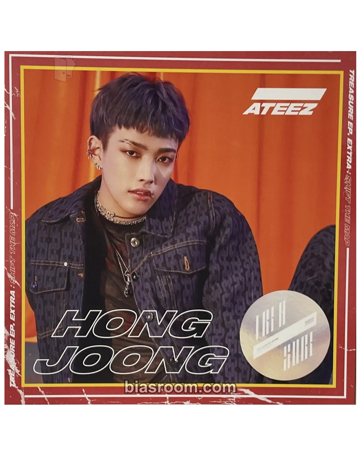 Hongjoong TREASURE EP.Extra: Shift The Map Photocard - ATEEZ - ATEEZ K-pop photocard