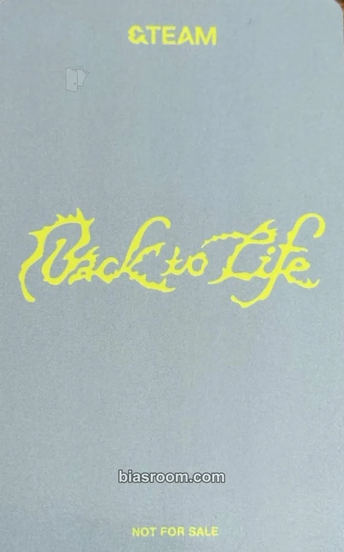 &TEAM フウマ Back to Life FUMA 抽選 サイン 入り Fuma Back to Life Photocard - &TEAM | Bias Room