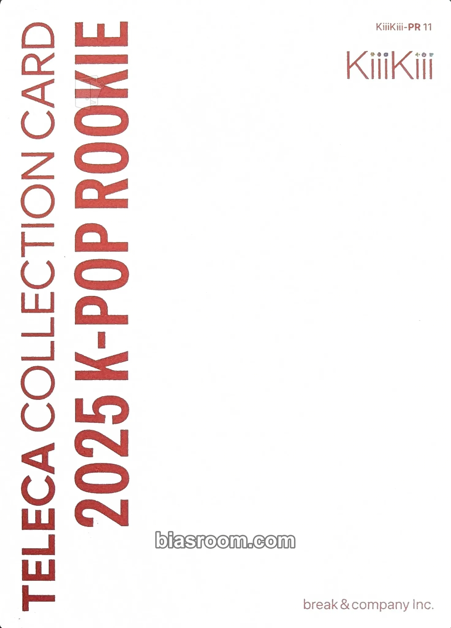 TELECA 2025 K-Pop Rookie Collection Cards Photocard - KiiiKiii