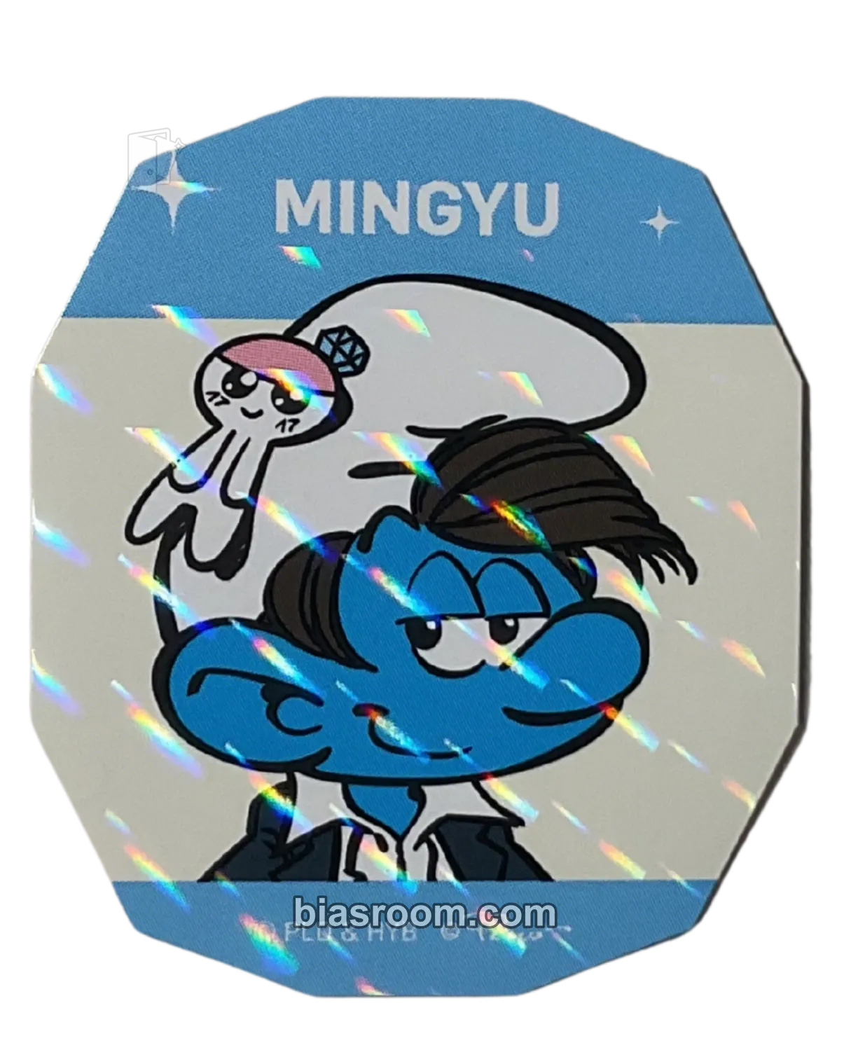 Mingyu The Smurfs x SEVENTEEN Brand Collaboration Photocard - SEVENTEEN - SEVENTEEN K-pop photocard