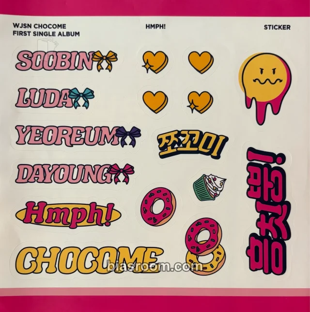 WJSN - Hmph! Album sticker sheet album inclusion