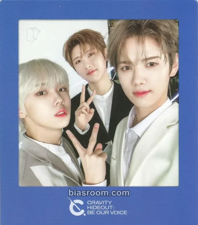 CRAVITY - Woobin & Minhee & Seongmin - HIDEOUT : BE OUR VOICE - SEASON 3 Album album inclusion polaroid unit