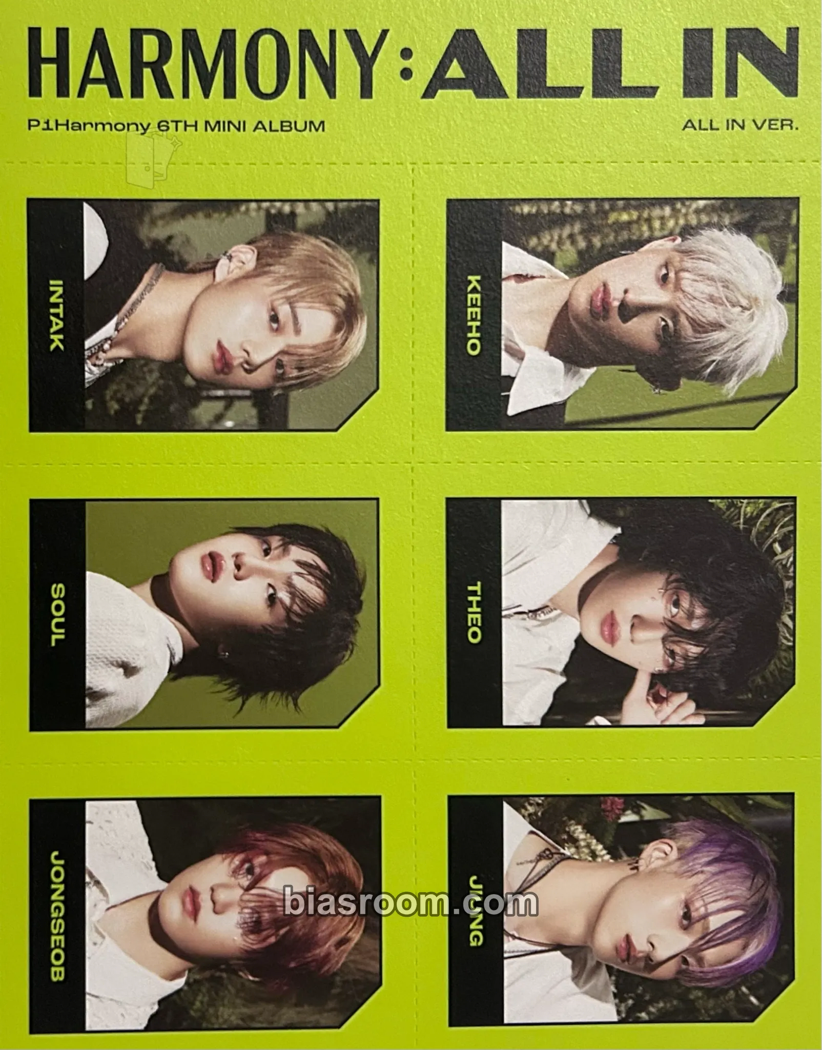 Harmony: All In Photocard - P1Harmony - P1Harmony K-pop photocard