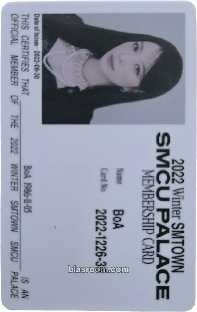 BoA BoA 2022 Winter SMTOWN: SMCU PALACE K-pop photocard