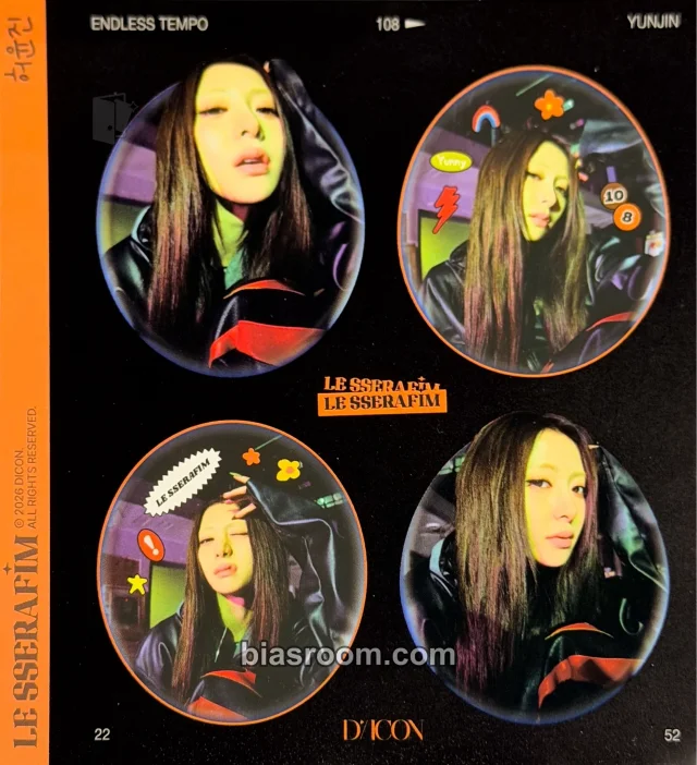 LE SSERAFIM - Huh Yunjin - D'ICON Issue N°32 Other 4 cut photo endless tempo version magazine inclusion