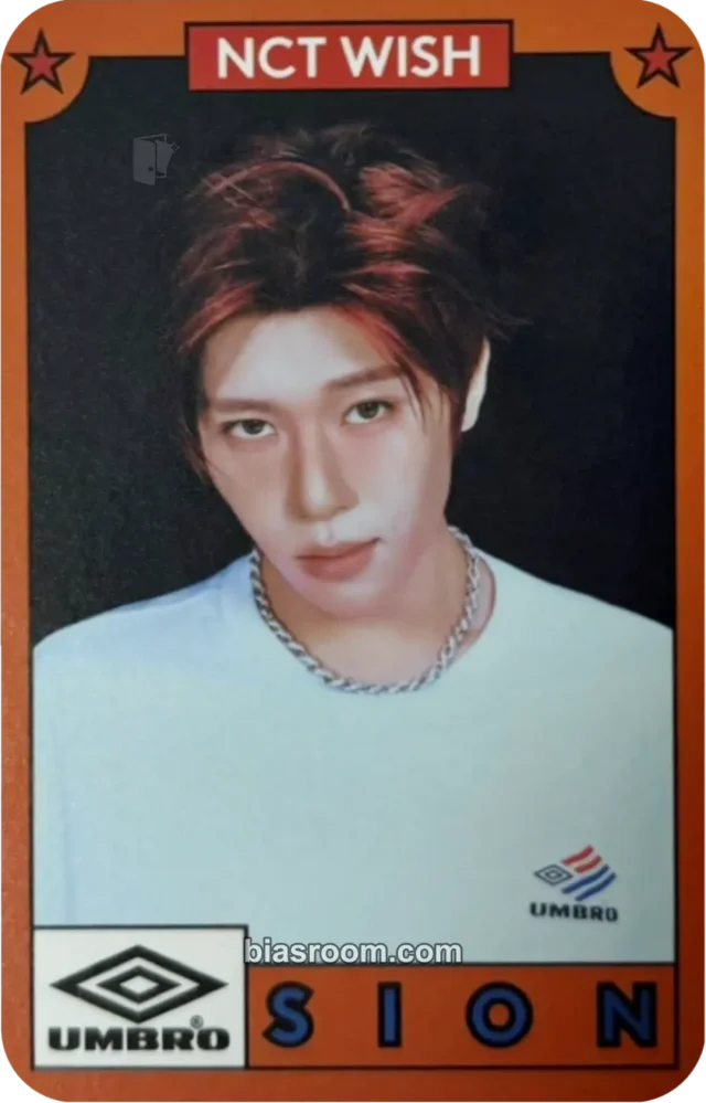 NCT WISH - Sion - UMBRO X NCT WISH Other purchase benefit photocard set brand collaboration