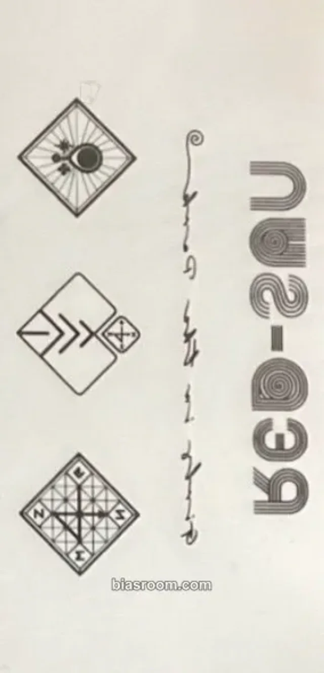 GWSN - SoSo - THE PARK IN THE NIGHT part three Album tattoo sticker album inclusion