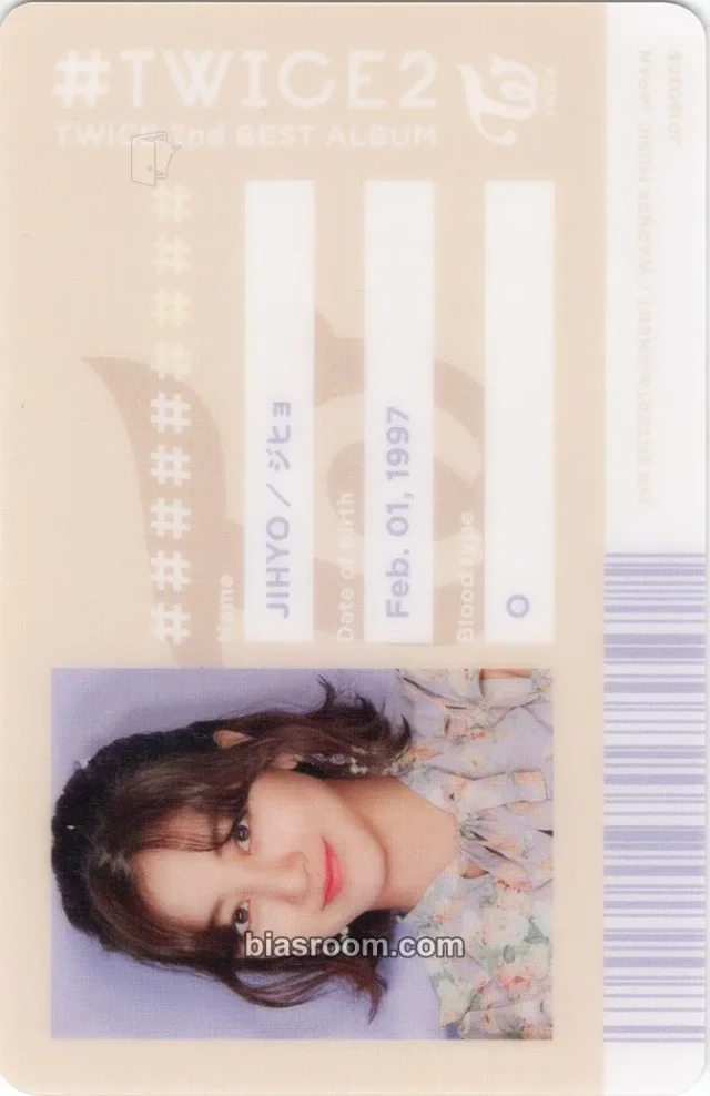 TWICE - Jihyo - #TWICE2 Album japan album photocard pvc card id card horizontal