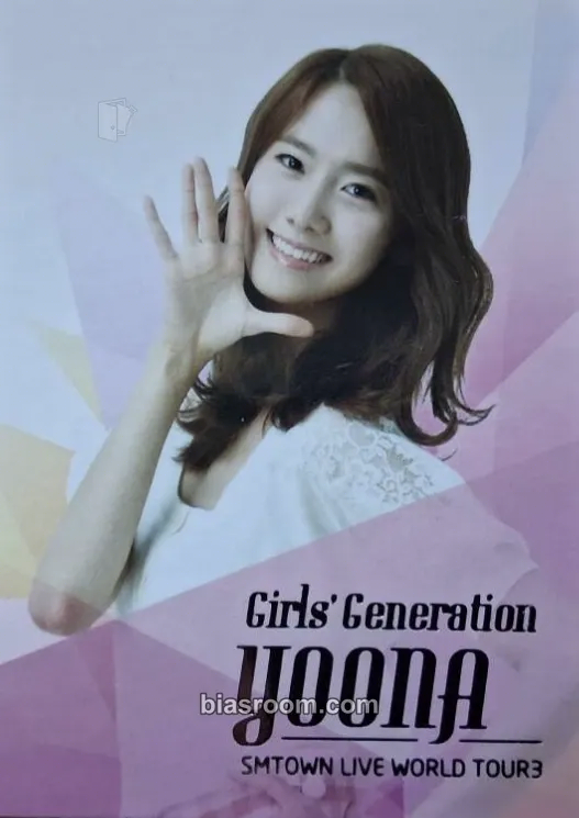 Yoona SM Town Live World Tour lll Photocard - Girls' Generation - Girls' Generation K-pop photocard