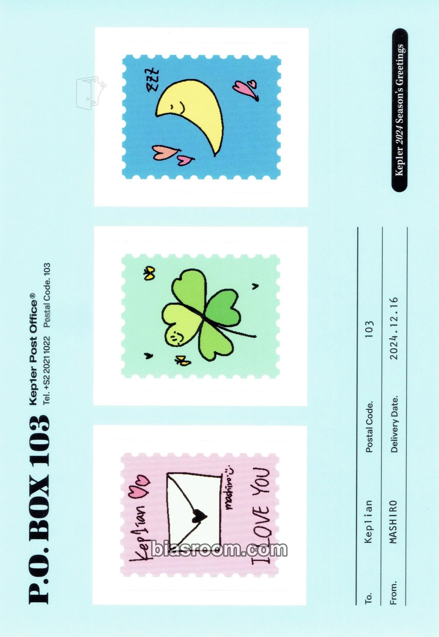 Mashiro 2024 Season's Greetings: P.O. BOX 103 Photocard - Kep1er - Kep1er K-pop photocard