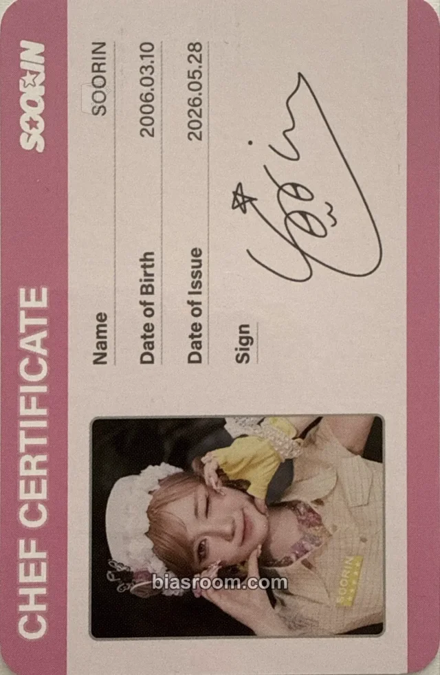 Soorin - Soorin - Five Star Album album inclusion id card