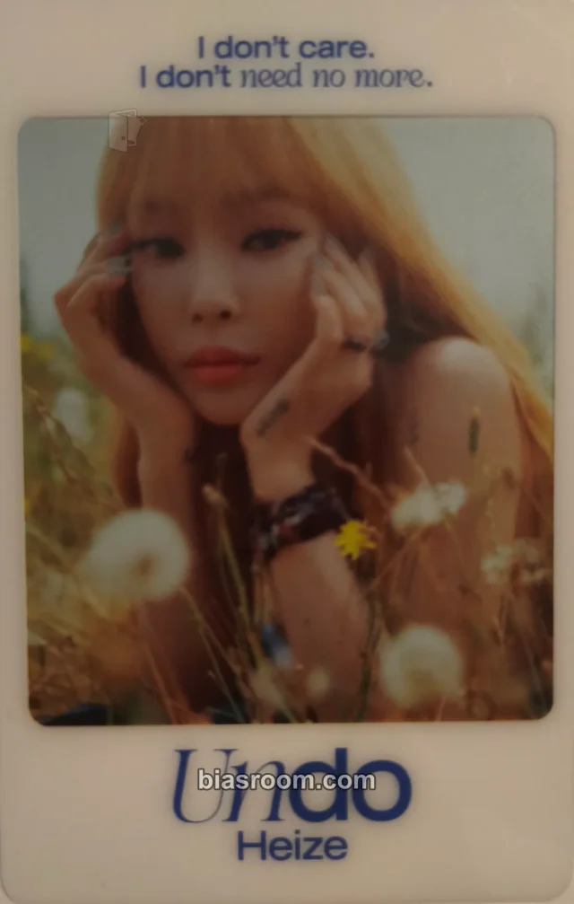 Heize - Heize - Undo Album album photocard pvc card