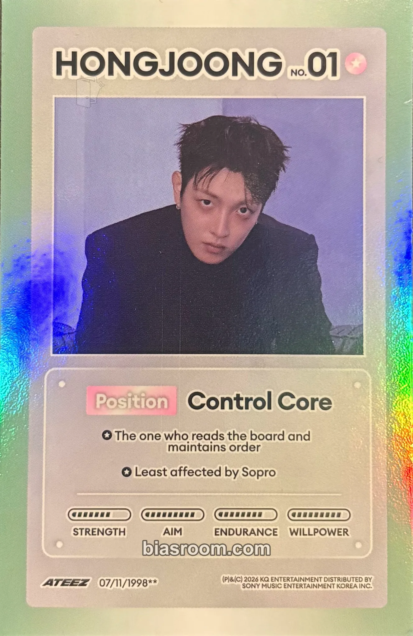 Hongjoong GOLDEN HOUR : Part.5 Photocard - ATEEZ - ATEEZ K-pop photocard