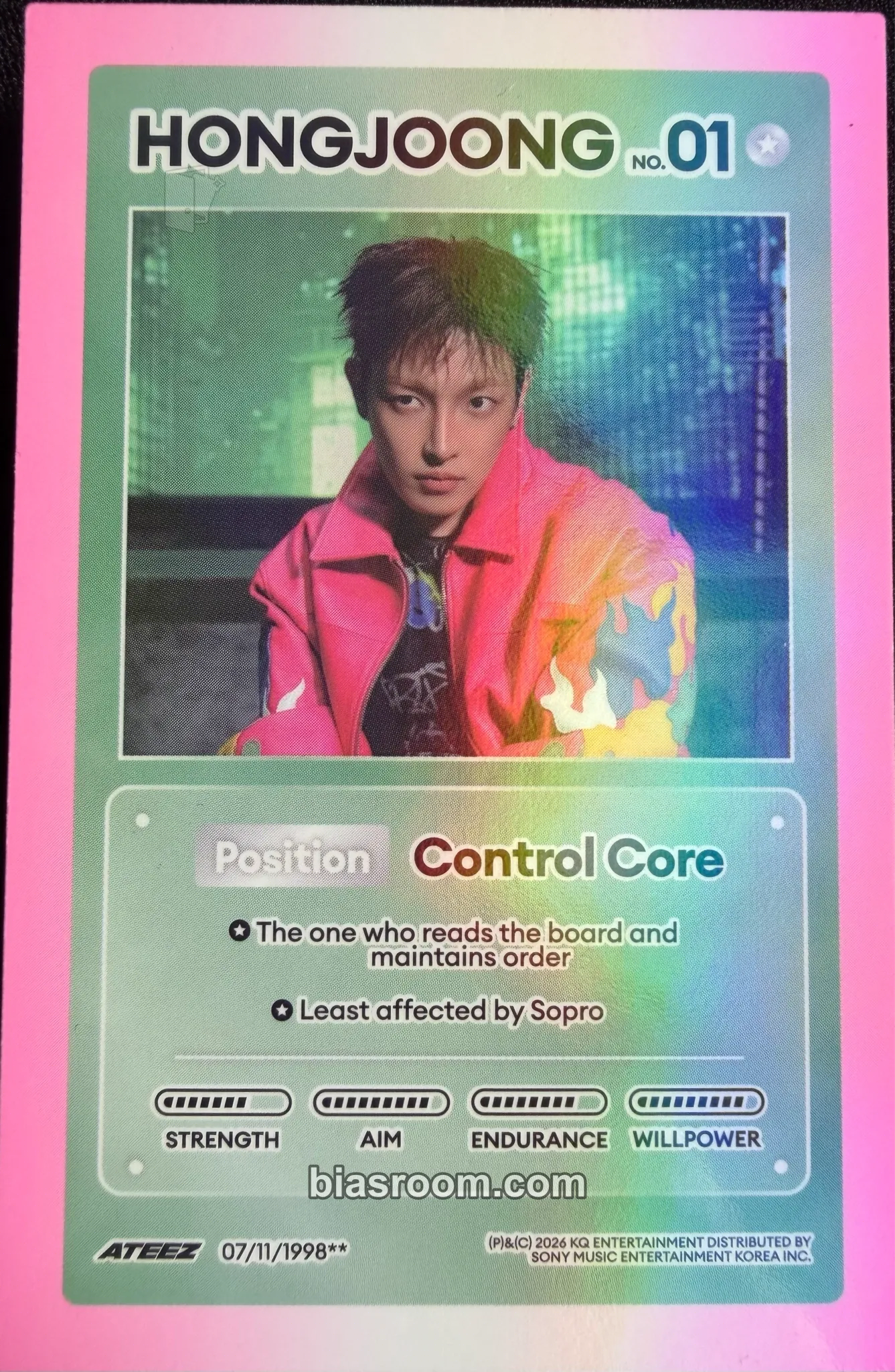 Hongjoong GOLDEN HOUR : Part.5 Photocard - ATEEZ - ATEEZ K-pop photocard
