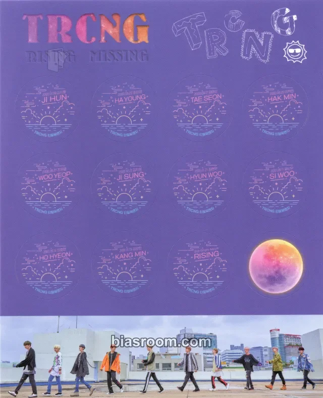 TRCNG - RISING Album album inclusion sticker sheet