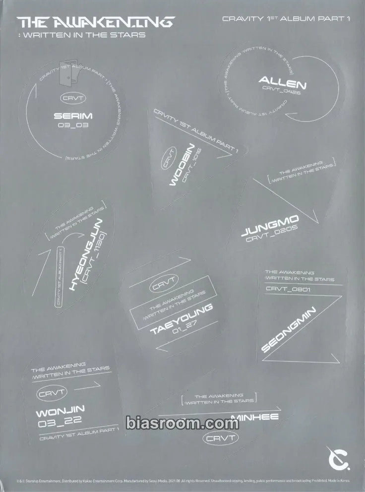 The Awakening: Written In the Stars Photocard - CRAVITY - CRAVITY K-pop photocard