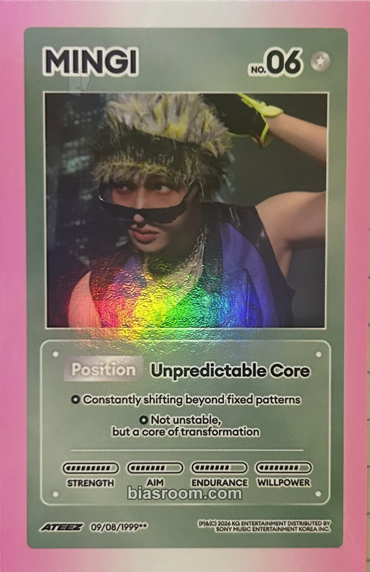 Mingi GOLDEN HOUR : Part.5 Photocard - ATEEZ - ATEEZ K-pop photocard