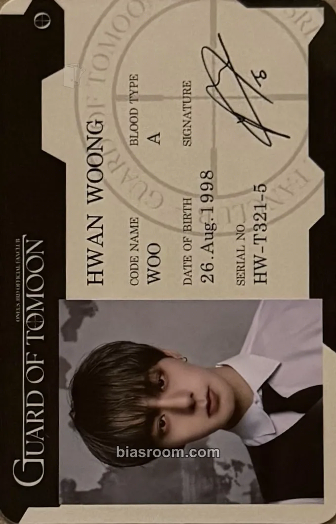 Hwanwoong ONEUS guard of tomoon (3rd fanclub) Photocard - ONEUS - ONEUS K-pop photocard