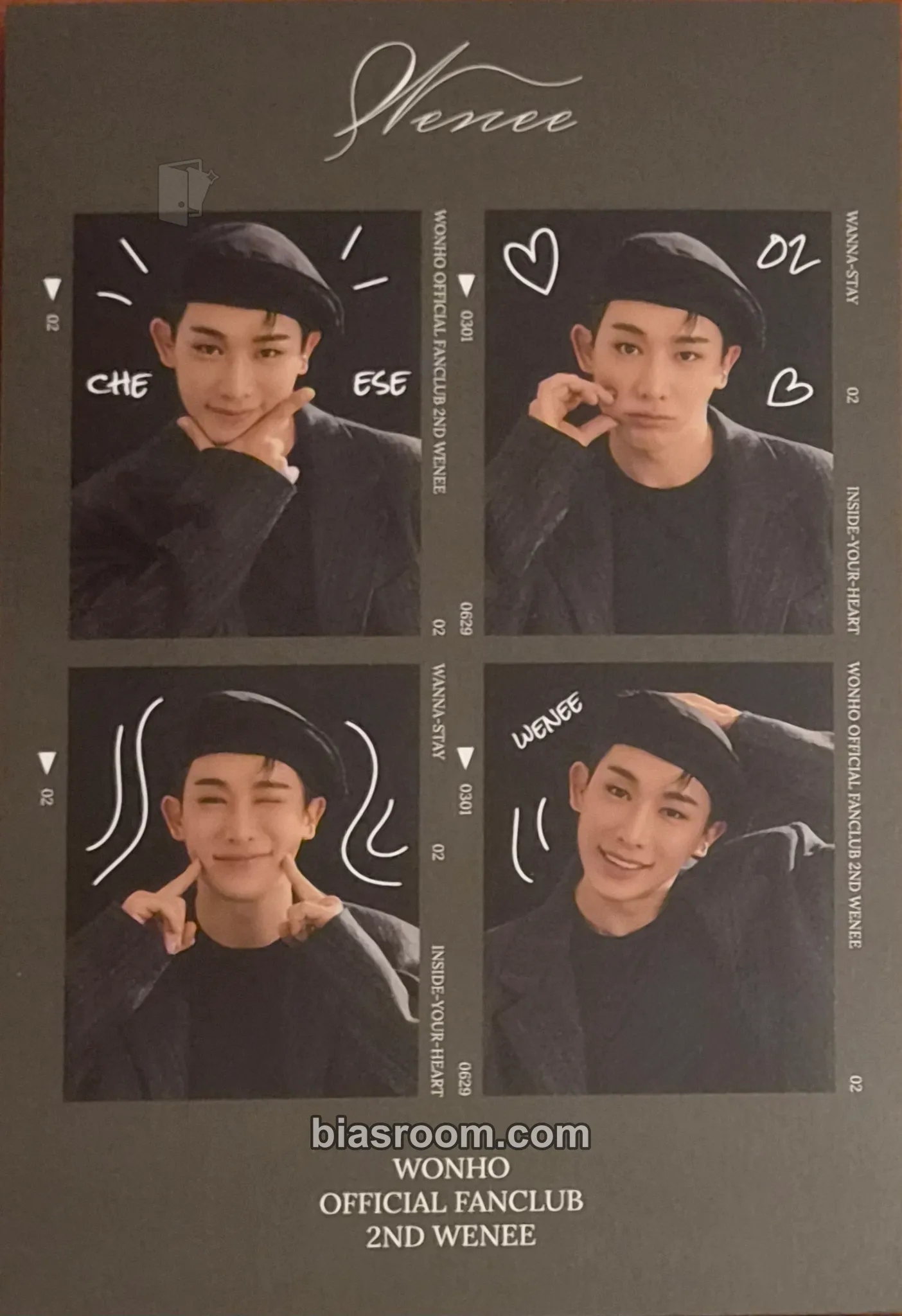 Wonho 2nd Wenee - Official fanclub fankit Photocard - Wonho K-pop photocard